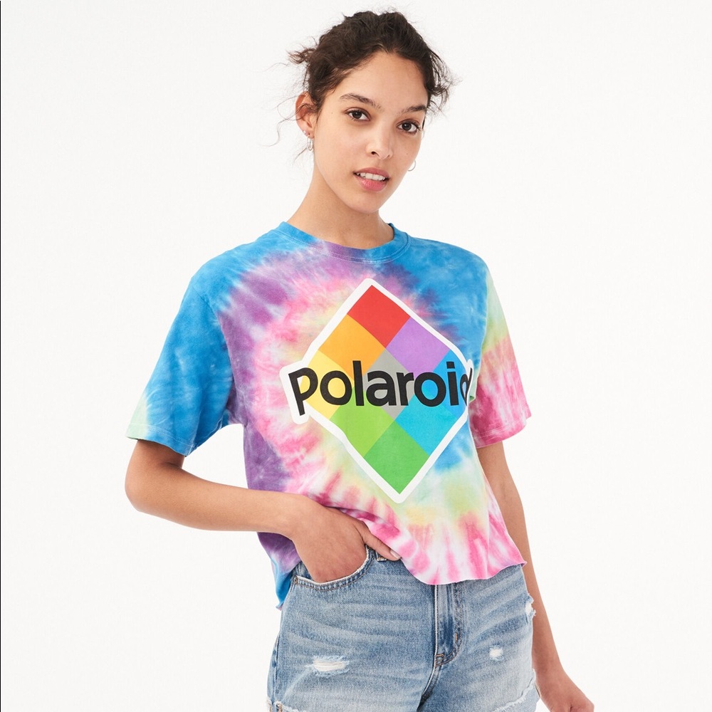 Polaroid Tie Dye Crop Tee